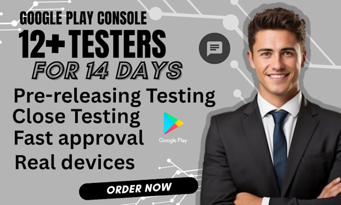 provide 12 real testers for google play closed testing