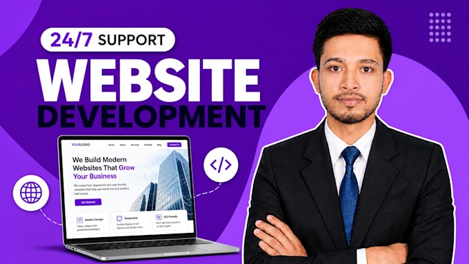 do custom website development as front end or full stack web developer