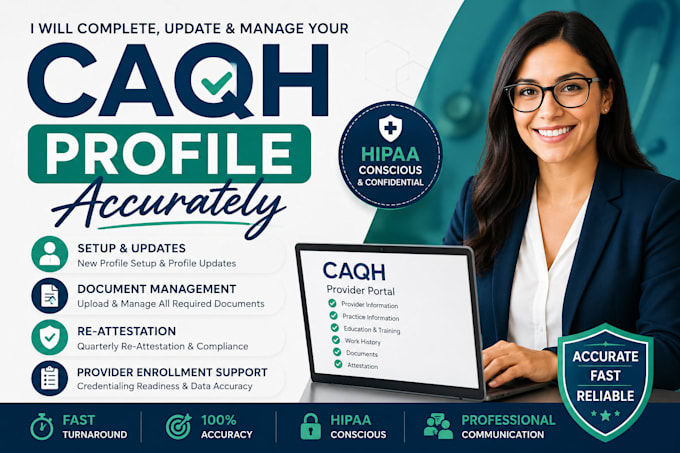 register, complete, update, and manage your caqh profile accurately
