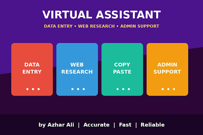 do data entry, web research and admin support work
