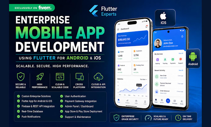 enterprise mobile app development using flutter for android and ios app