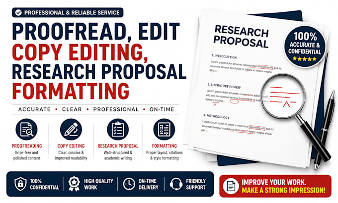 proof read edit copy editing research proposal formatting