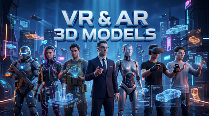 create 3d models for virtual reality oculus meta quest or augmented reality
