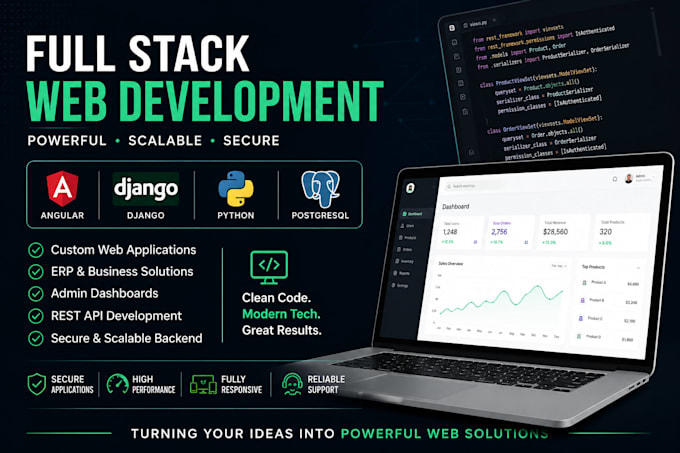 create full stack web apps with angular, django, and postgresql
