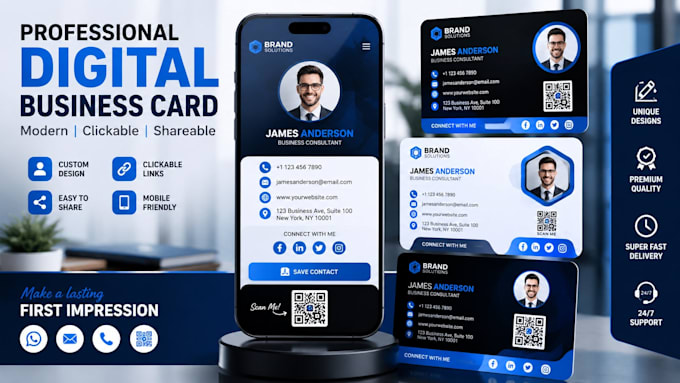 create a professional digital business card for your brand
