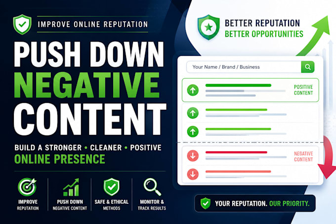 improve online reputation push down negative content