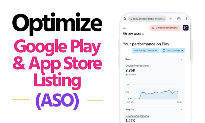 optimize your google play and app store listing aso