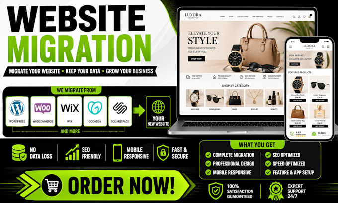 migrate woocommerce to shopify to wordpress clone website godaddy to wordpress