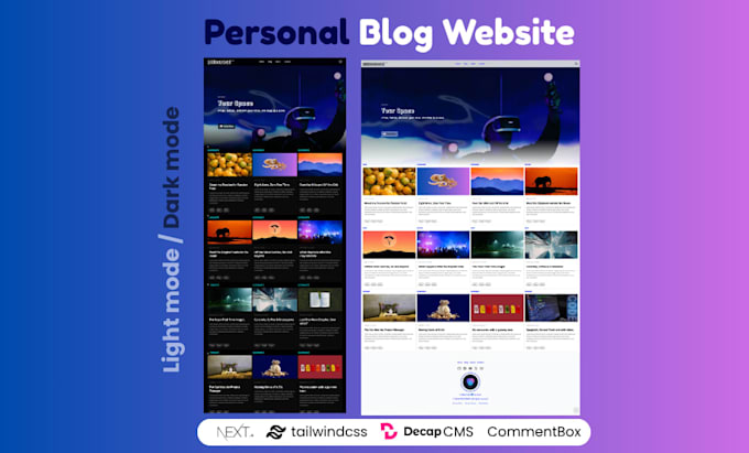 build a modern personal blog website with nextjs
