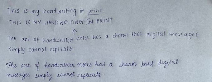 write custom handwritten content