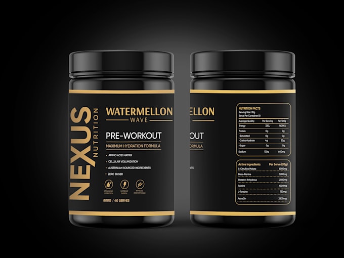 design professional supplement bottle label and packaging
