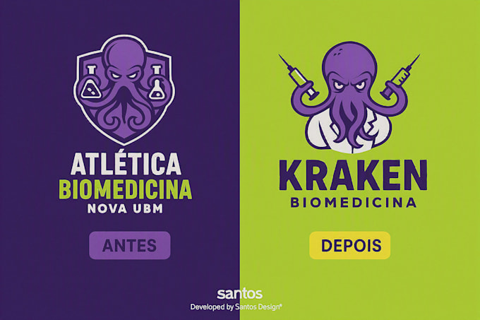 create unique kraken logo with custom concepts and unlimited