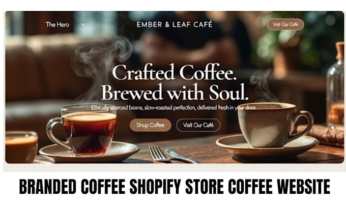 design branded coffee shopify store coffee website private label coffee store
