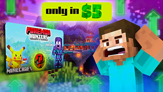 design a professional 3d minecraft thumbnail for youtube