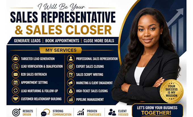sales representative, sales closer, linkedin outreach and optimization, sdr