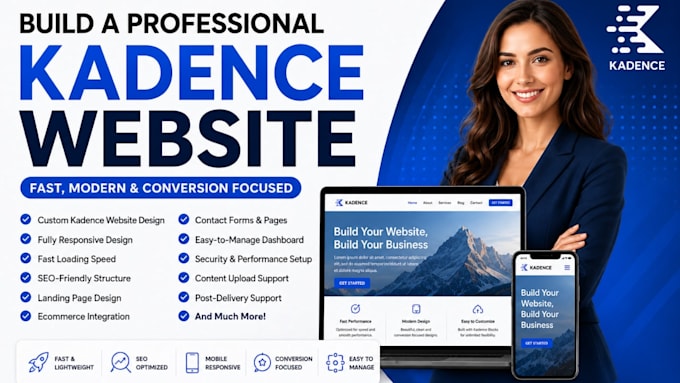 create and redesigned wordpress website with gutenberg and kadence block