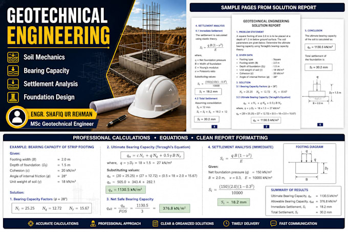 solve soil mechanics and geotechnical engineering problems
