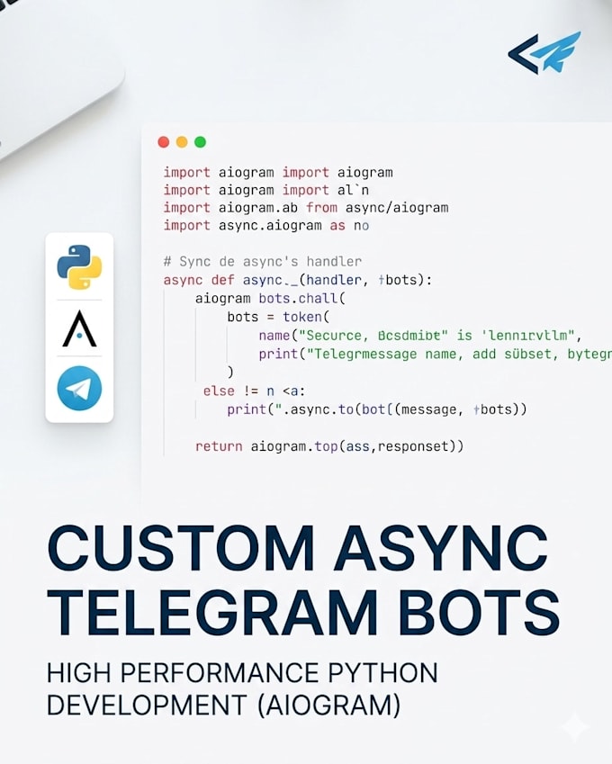 develop a custom asynchronous telegram bot in python