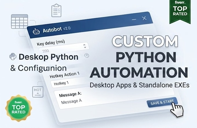 develop a custom python automation script or desktop app
