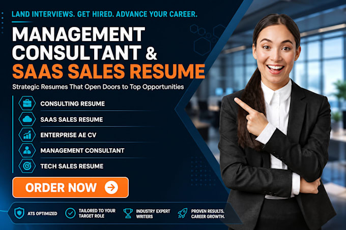 write your management consultant resume or saas sales cv and linked optimization