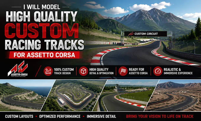 model high quality custom racing tracks for assetto  corsa