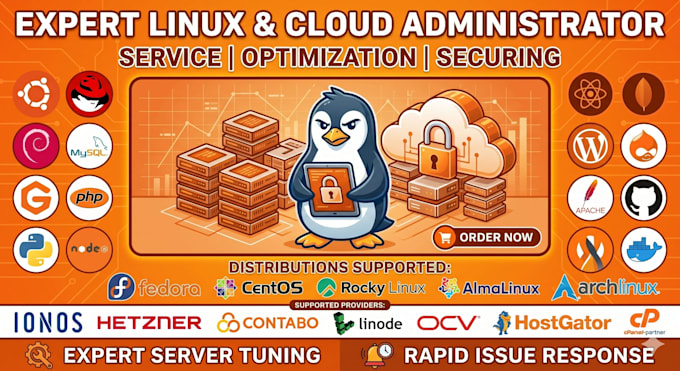 provide linux server administration, troubleshooting, and support