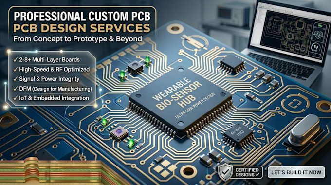 design pcb, circuit design, iot, and electronics engineering