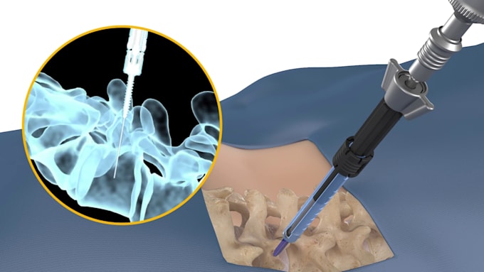 create3d medical device animation spine surgery orthopedic implant visualization