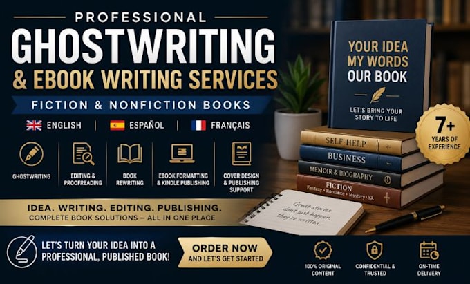 be fiction ebook ghost write, fantasy book ghostwrite, ghost writer for
