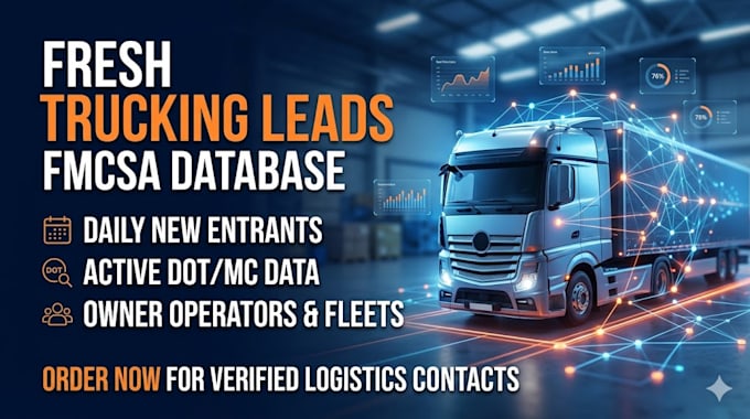 provide 1000 fresh trucking leads from fmcsa database