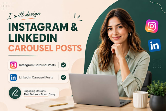 design instagram carousel posts and linkedin carousel for your brand