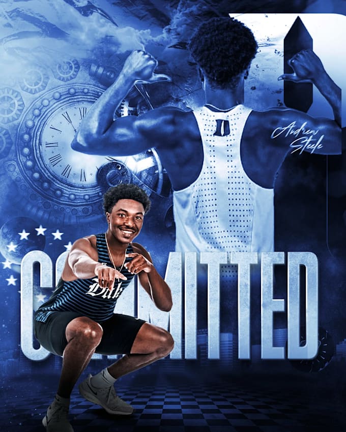 create your commitment post for anything athletic