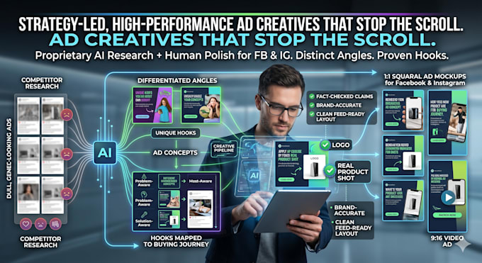 create scroll stopping ai ad creatives for facebook and instagram