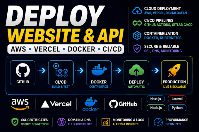 deploy your nodejs, nextjs or react app with docker, nginx and cicd