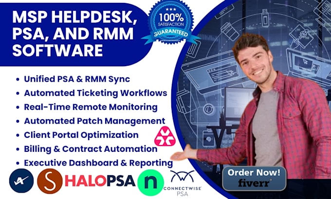 setup msp helpdesk psa and rmm tools connectwise halopsa syncro ninjaone atera