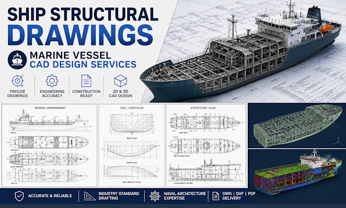 create ship structural drawings marine vessel cad design