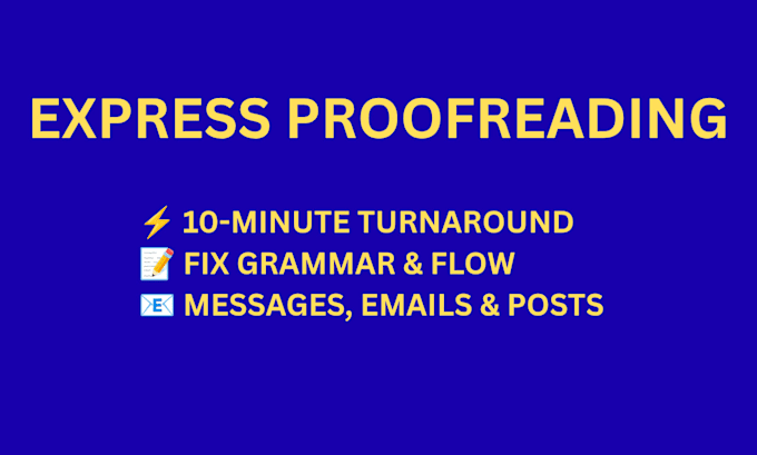 fix and improve your message or text in 10 minutes