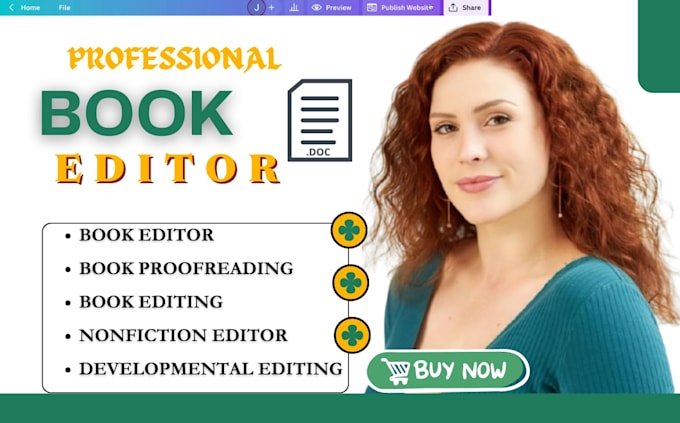 do developmental and proofread nonfiction book, ebook editor, book proofreading