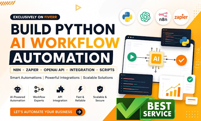 build python ai workflow automation n8n zapier openai API integration scripts
