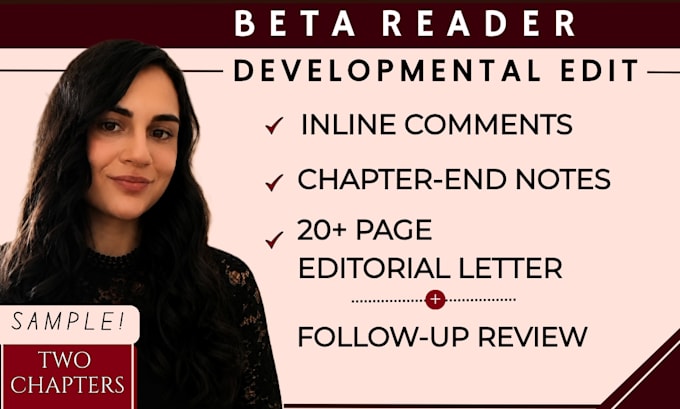 beta read your book as a developmental editor
