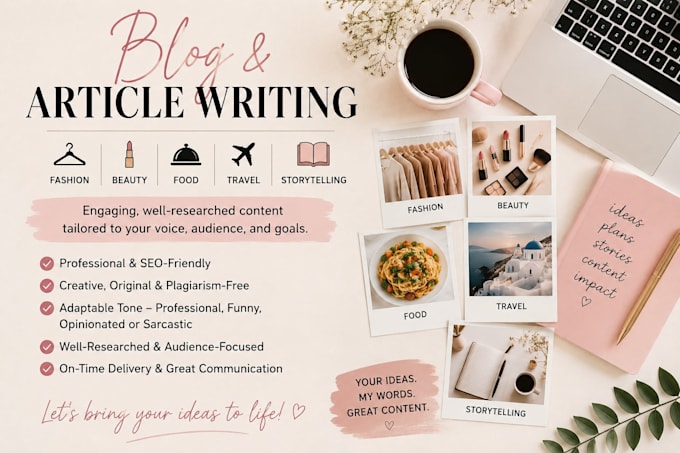 transform your ideas into compelling, relatable blog content