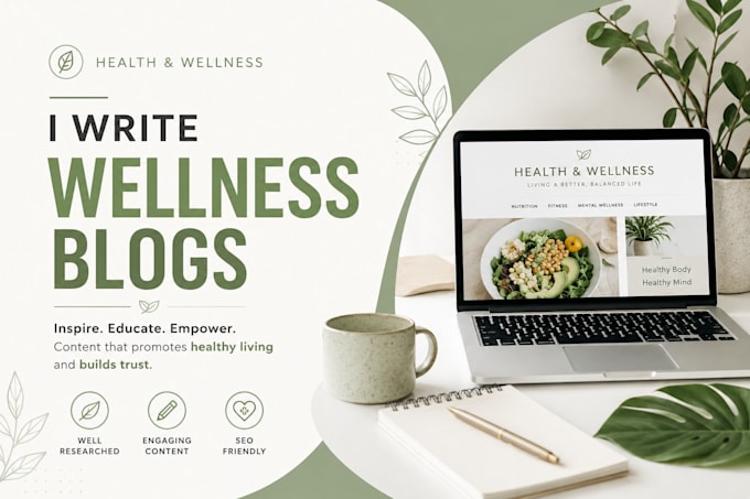 write SEO friendly health and wellness blog articles