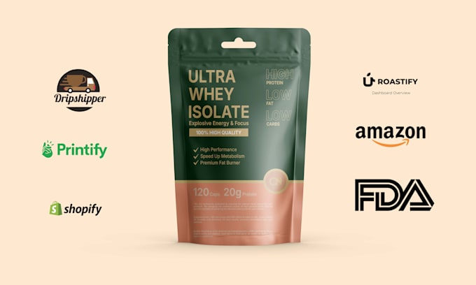 design amazon private label supplement packaging and labels
