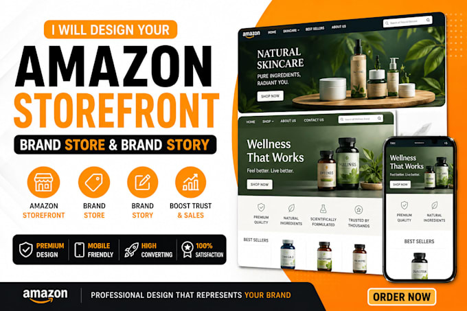 design amazon branding, listing and storefront designs