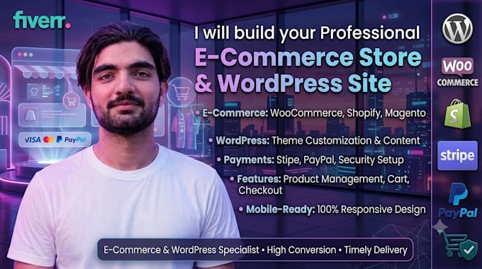 design and develop a modern ecommerce website