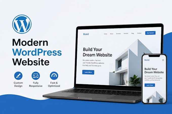 design and develop a modern wordpress website
