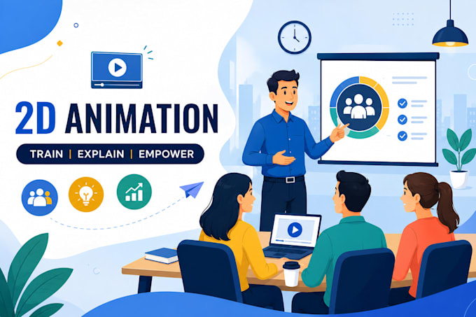 create 2d character animation for elearning and training