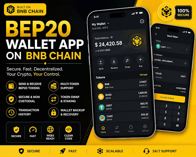 create a bep20 wallet app on bnb chain