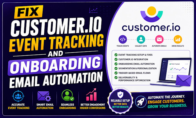fix customer io event tracking onboarding email automation