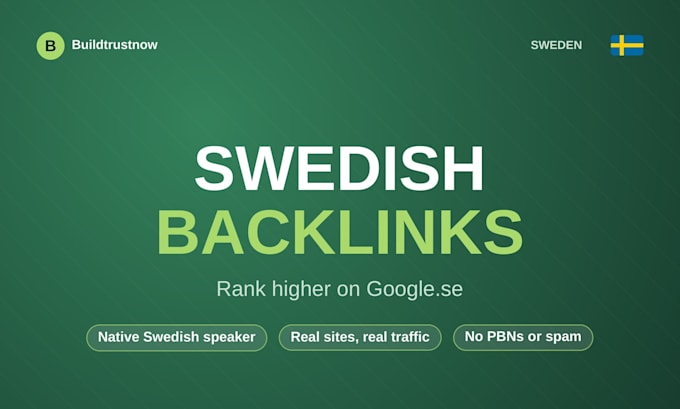 build high quality swedish backlinks for nordic SEO